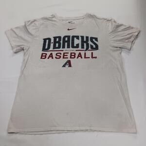 Nike D-Backs Arizona Baseball Men’s Off-White Short Sleeve Graphic T-Shirt Sz L